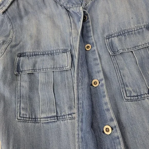 Rails Embroidered Denim Button-Up Shirt Jacket With Aztec Design Women's Extra S - Picture 5 of 7